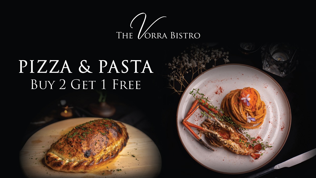 Enjoy the 3rd pizza or pasta for free in the 3rd week of every months