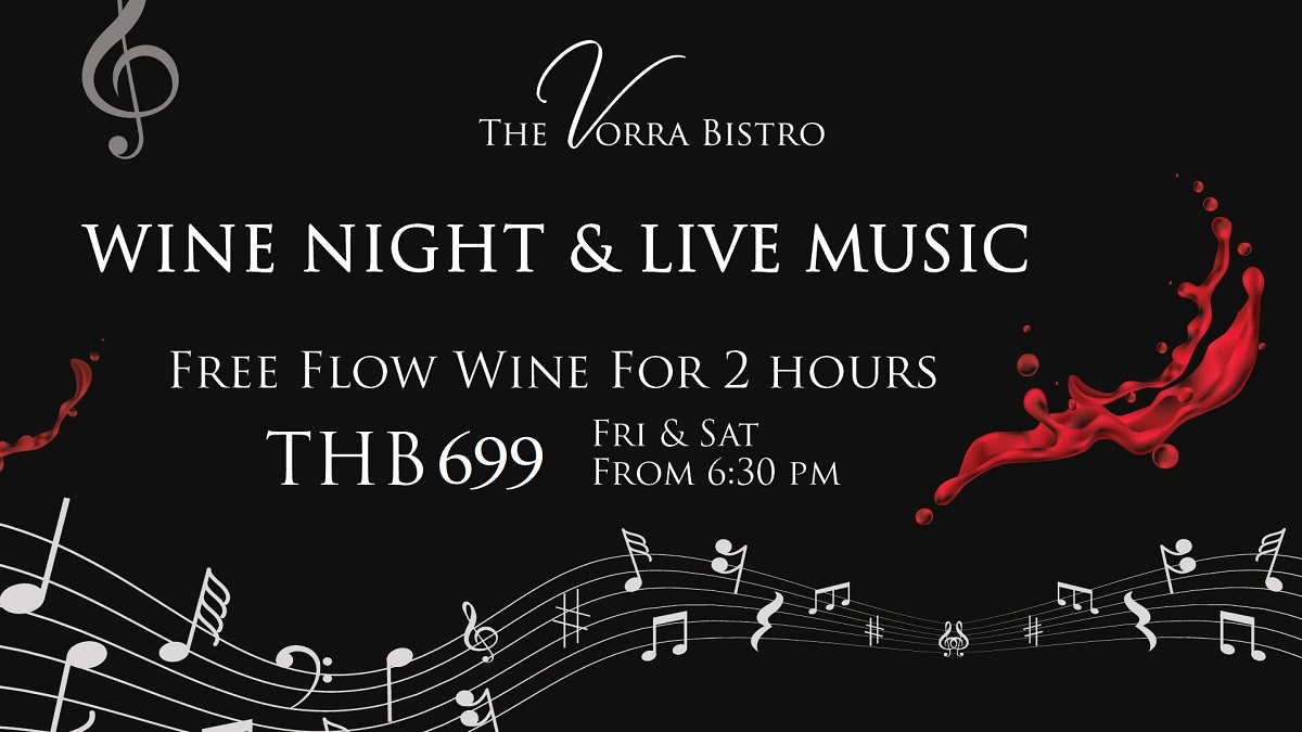 Free Flow Wines & Live Music every Friday & Saturday